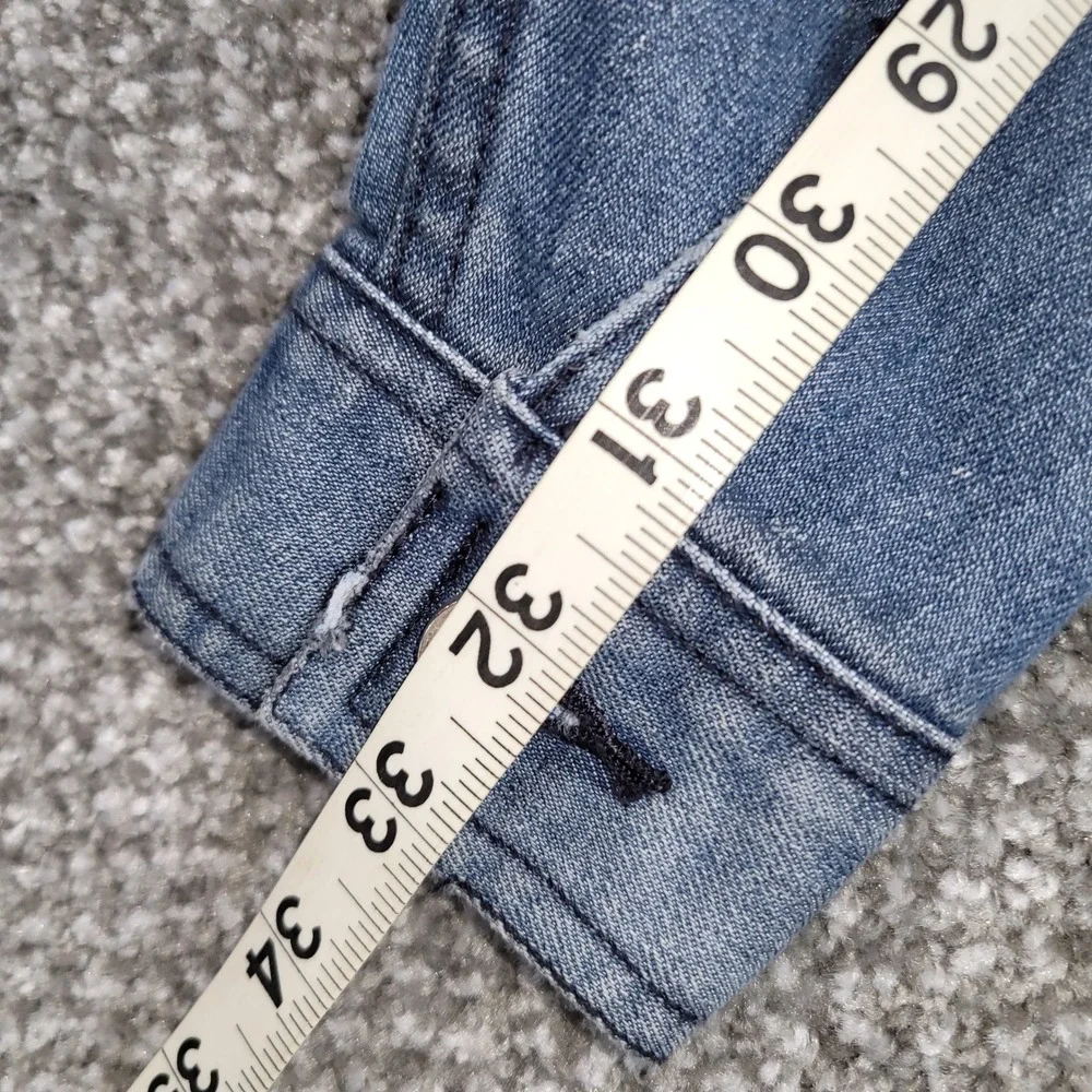 C. 1946 Denim Lace Up Front Jean Jacket Medium Wash Blue Womens 14/16W